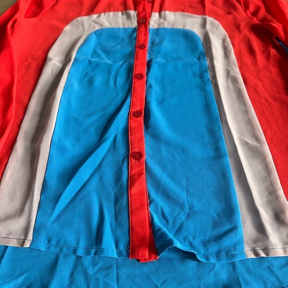 Jealous tomato Red and Blue Button-Up Shirt Business Casual Spiderman vibes - Picture 5 of 9